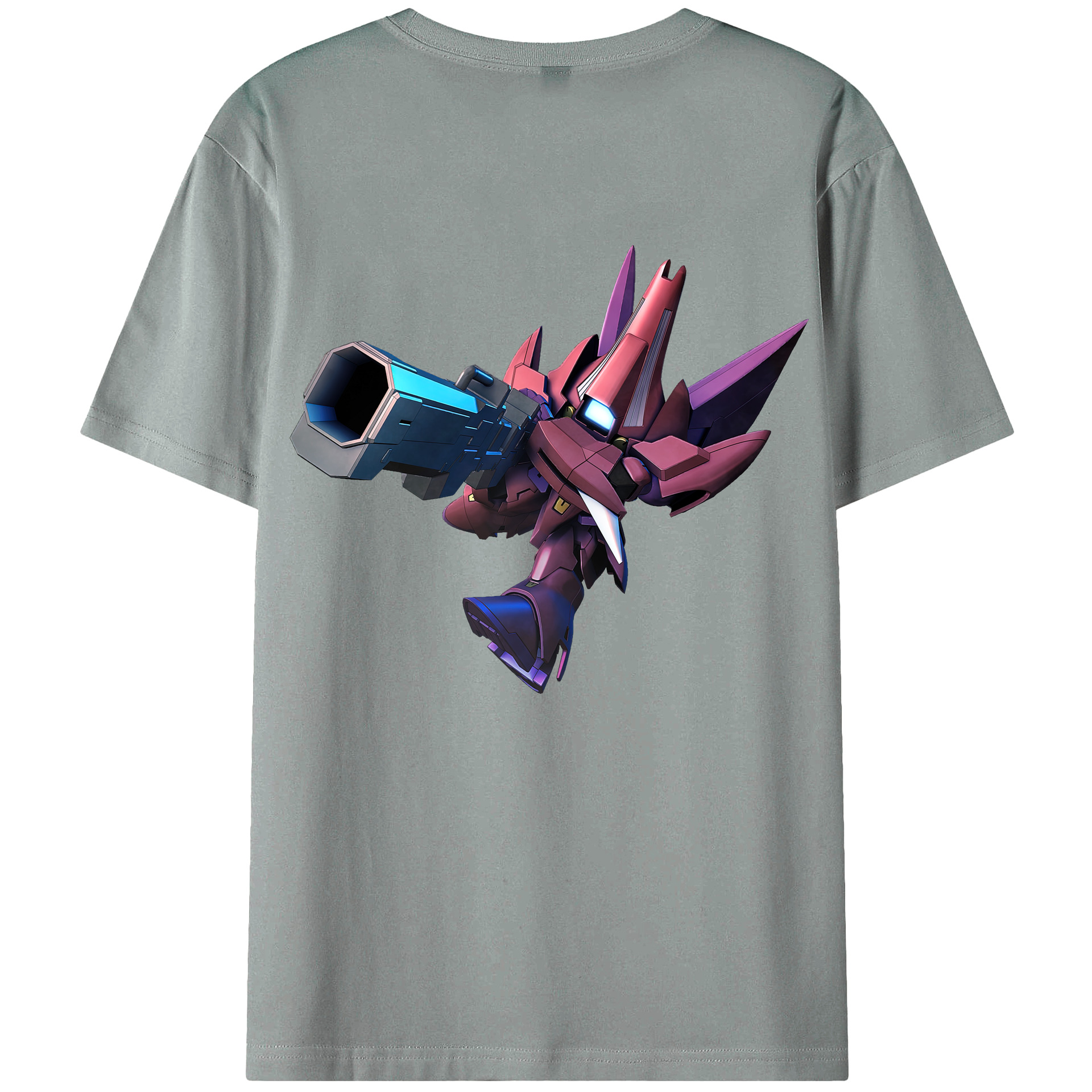（画像用） 機動戦士ガンダム Mobile Suit Gundam 綿100％ メンズ半袖Tシャツ（バックプリント） 通気性